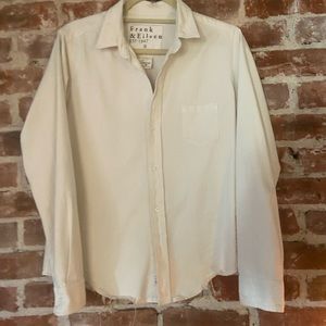 COPY - Frank & Eileen Berry style button down/distressed look. Off white